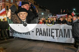 Dantejskie sceny w nocy pod pomnikiem smoleńskim. Prezes PiS ściśnięty w tłumie. „Czego kłamiesz, pisiorze?!”