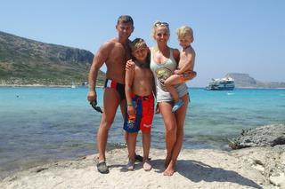 Marcin Siegieńczuk z rodziną na Krecie