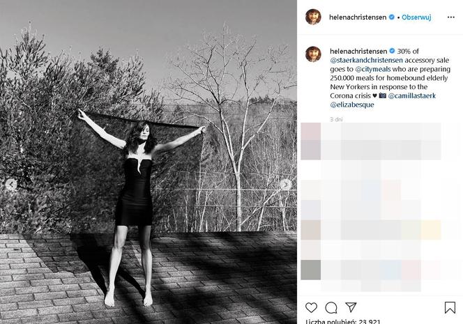 Helena Christensen młodnieje na kwarantannie