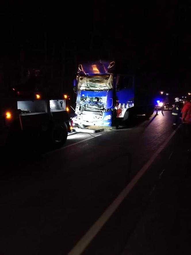 Zderzenie dwóch samochodów ciężarowych w Tryńczy [ZDJĘCIA]