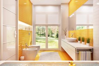 Żółta łazienka