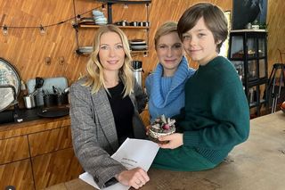 Barwy szczęścia na planie. Mateuszek (Filip Kowalewicz), Dominika (Karolina Chapko), Sonia (Weronika Nockowska)