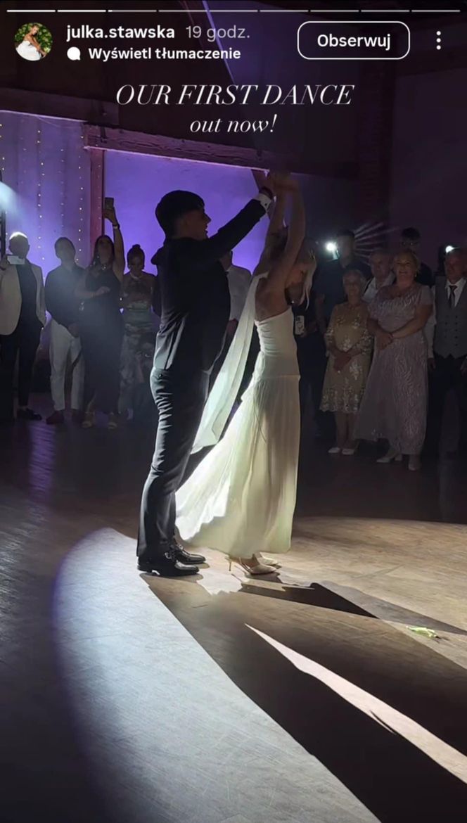 Nie tylko Wersow, ale też jej tancerka wzięła ślub! Pokazała magiczny pierwszy taniec