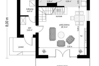 Projekt domu Chatka 2 - wizualizacje i rzuty MG0046