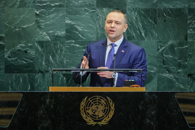 Prezydent RP Karol Nawrocki podczas 80. sesji ONZ w USA