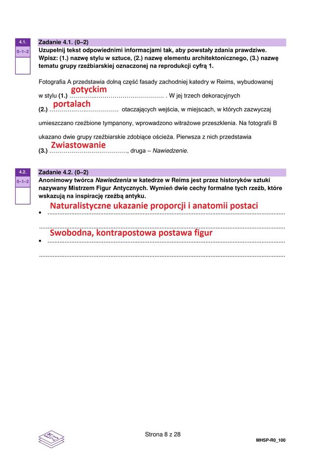 Matura 2025 historia sztuki - odpowiedzi do arkusza CKE 14.05.2025 - Formuła 2023