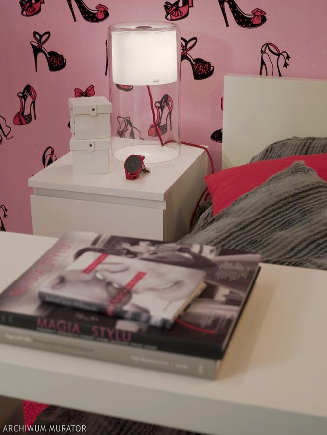 różowa nowoczesna sypialnia 4