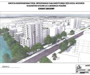 Planowany 38-metrowy blok na osiedlu Mickiewicza w Białymstoku