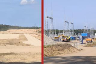 Sierpień 2023 i wrzesień 2024 - postępy prac przy budowie sieci elektroenergetycznych