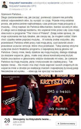 Krzysztof Iwaneczko - finał The Voice of Poland 2015