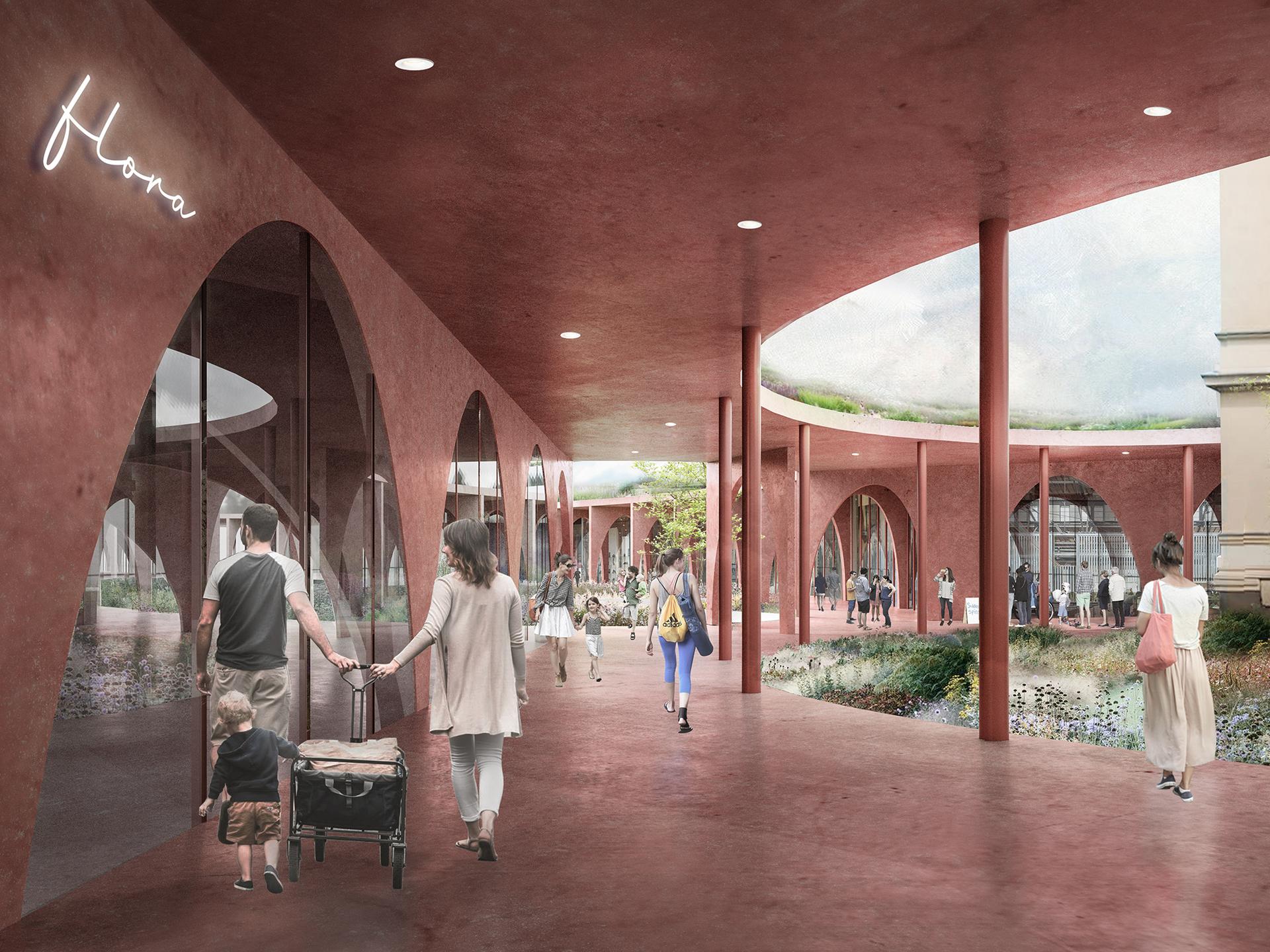 Projekt targowiska Flora w Jeleniej Górze autorstwa 3XA