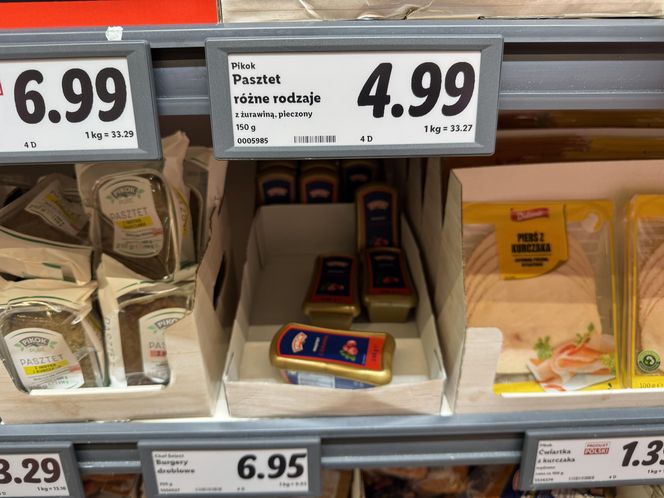 Taki sam pasztet w Polsce jest droższy o kilkadziesiąt groszy - 4,99 zł