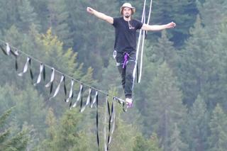 Slacklinerzy spotkali się w Krynicy-Zdrój. Padł nowy rekord Polski! 