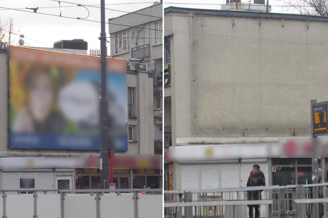 Nielegalne reklamy w Warszawie