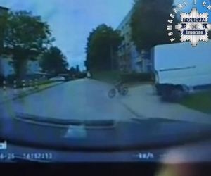 7-latek na rowerze wjechał pod samochód! Dziecko było bez opieki