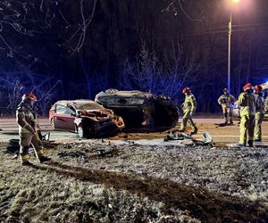 Zderzenie z udziałem trzech samochodów