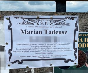 Druh OSP Marian T. nie żyje. Zginął w pożarze własnego domu