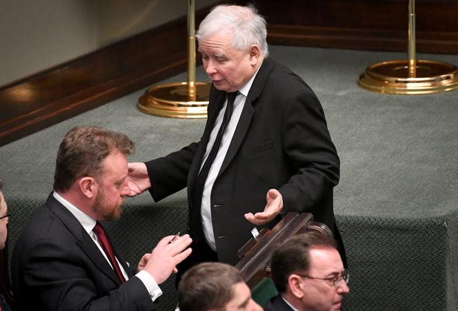 Jarosław Kaczyński  i Łukasz Szumowski