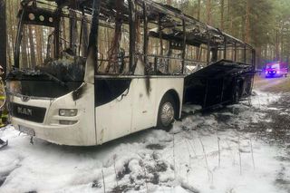 Pożar autobusu z przedszkolakami w Wielkopolsce! W pojeździe było 44 dzieci i 5 opiekunów