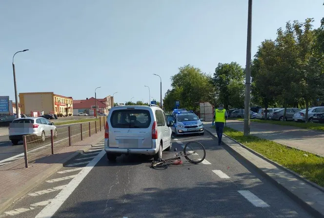 Bielsk Podlaski. Potrącenie rowerzysty. Do szpitala zabrał go śmigłowiec