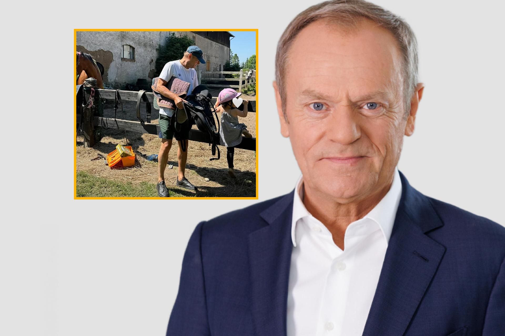 Donald Tusk był instruktorem jeździectwa! Dziś tylko pomaga swoim wnuczkom
