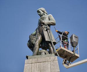 Pomnik Tadeusza Kościuszki na Placu Wolności w Łodzi będzie wyglądał jak nowy