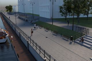 Przebudowa nabrzeża Wyspy Spichrzów w Elblągu [WIZUALIZACJE]