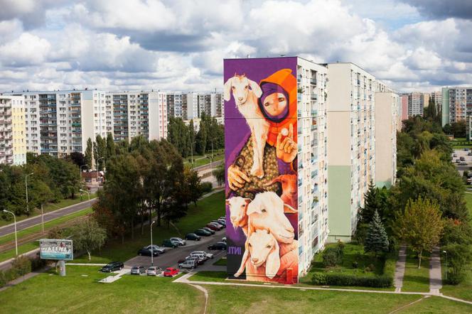 Mural przy Wyszyńskiego 80, blok 267
