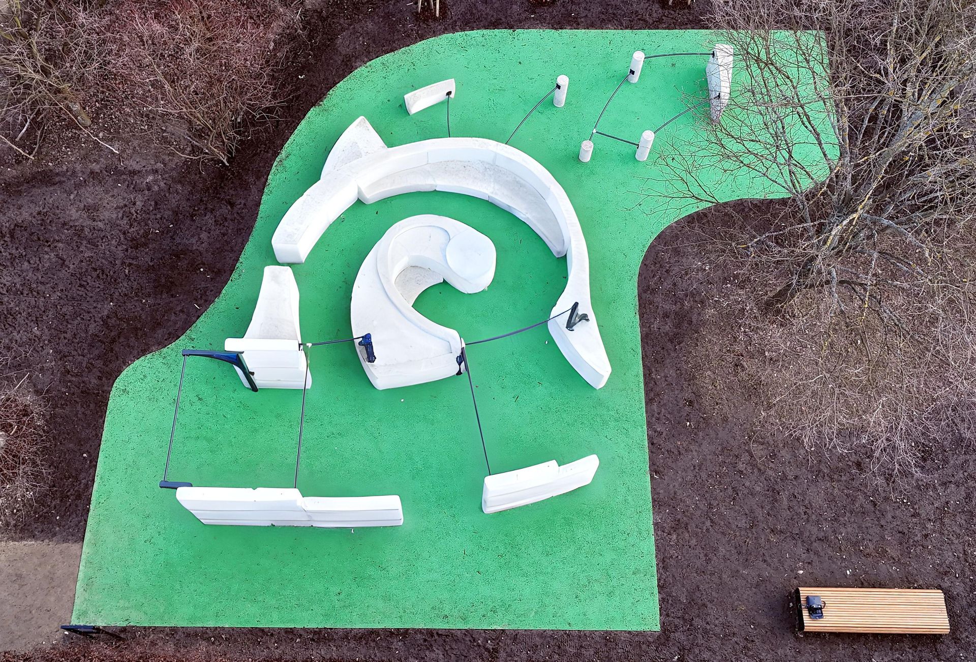 Flowpark do parkouru z drukowanego betonu 3D – Warszawa Ursynów