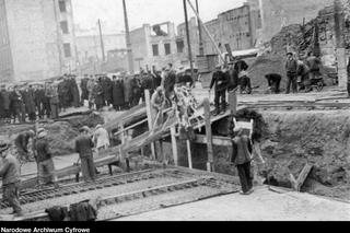 Budowa Trasy W-Z w Warszawie - 1948 r.