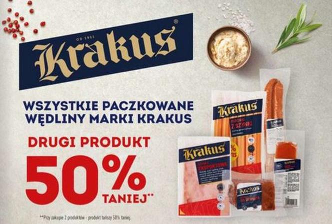 Wędliny Krakus , drugi produkt 50 proc. taniej