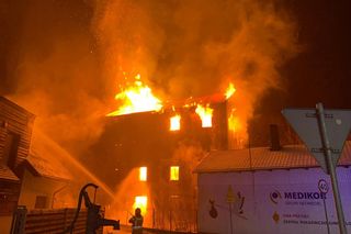 Pożar pustostanu przy ul. Strzeleckiej 