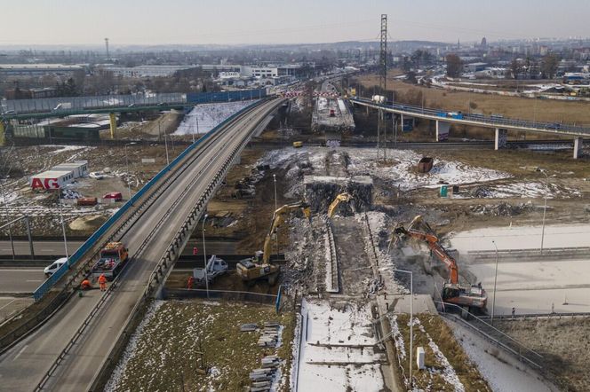 Rozbiórka estakady na ul. Elbląskiej w Gdańsku