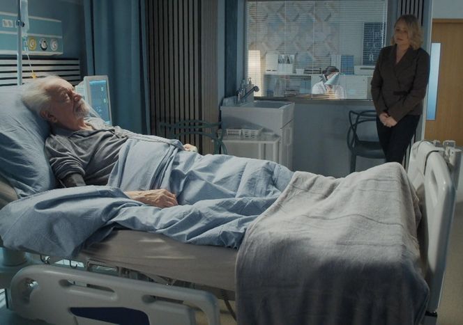 M jak miłość, odcinek 1870. Kosowski (Stanisław Brejdygant), Judyta (Paulina Chruściel)