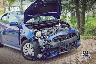 Młody kierowca nie zauważył motocyklisty