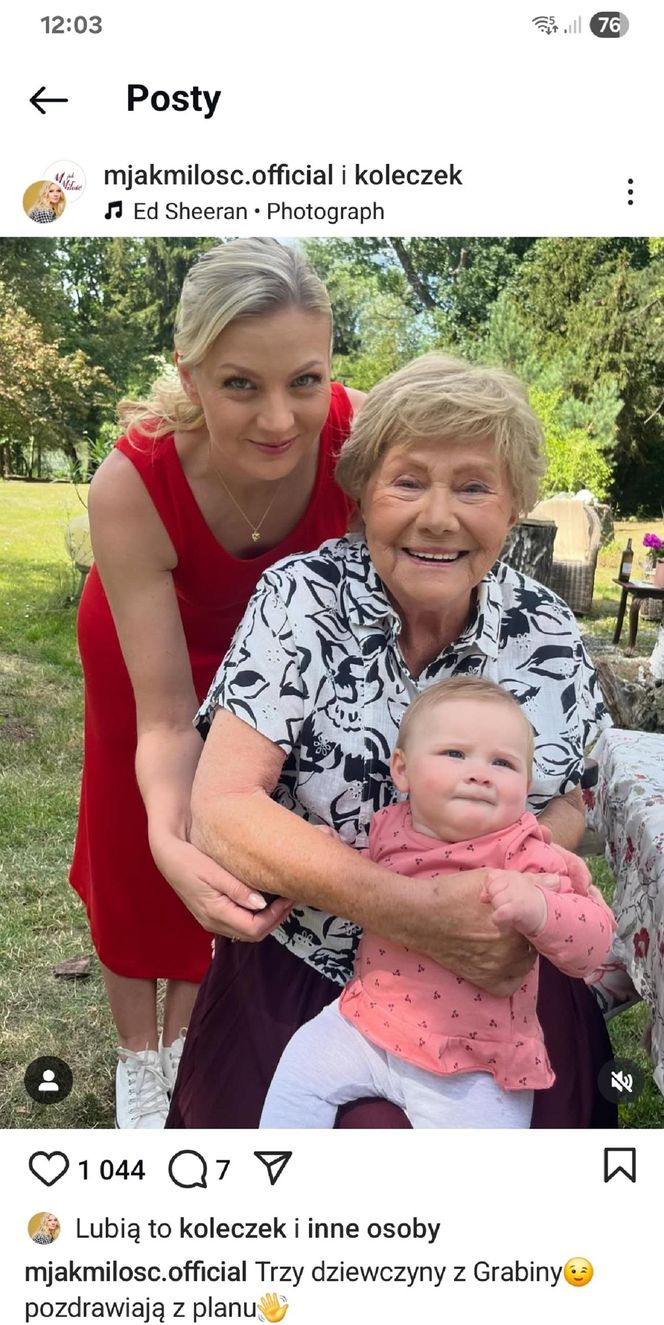 	M jak miłość nowy sezon. Jagoda (Katarzyna Kołeczek), Dorotka (Klara Madeńska), Barbara (Teresa Lipowska) na planie