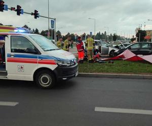 Wypadek w na ulicy Estkowskiego w Lesznie