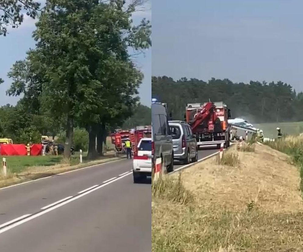 Zderzenie auta z ciężarówką na drodze w woj. lubelskim