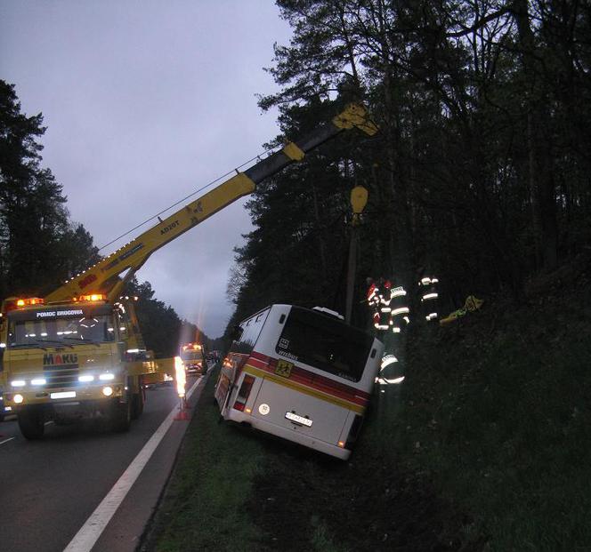 Autobus z dziećmi wypadł z drogi 