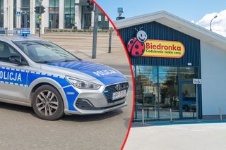 Dramat w Biedronce! Bandyta groził ochroniarzowi. Wszystko przez... butelkę!