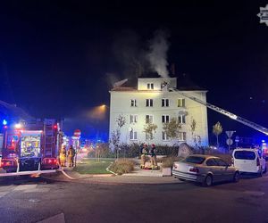 Pożar w centrum Tarnowskich Gór. Jedna osoba poszkodowana