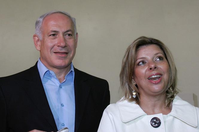 Premier Izraela Benjamin Netanjahu z żoną Sarą 