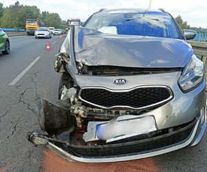 Poranny paraliż na DTŚ. Ogromne utrudnienia po zderzeniu dwóch pojazdów w kierunku Katowic