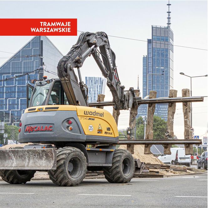 Tramwajowy remont pl. Zawiszy w Warszawie