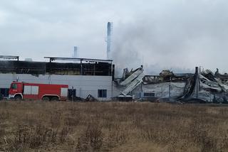 Pożar hali Cersanitu w Starachowicach