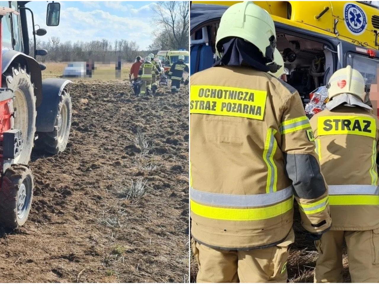 Koszmarny wypadek pod Płockiem! Maszyna wciągnęła 54-latkę, wszystko widział jej mąż [ZDJĘCIA] 