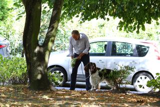 Tusk sprząta po psie
