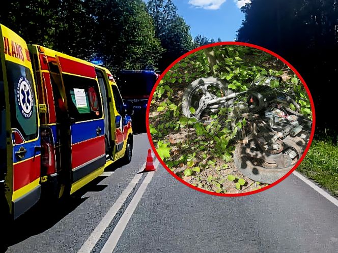 Wypadek motocyklisty w Kaletach