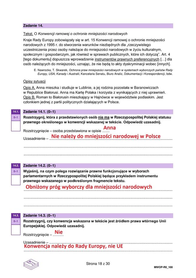 Matura 2025: WOS poziom rozszerzony. ODPOWIEDZI 13.05.2025 [FORMUŁA 2023]