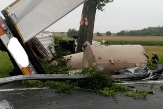 Łukowice Brzeskie: Przewoził papier, zablokował DK39. Dziecko w szpitalu